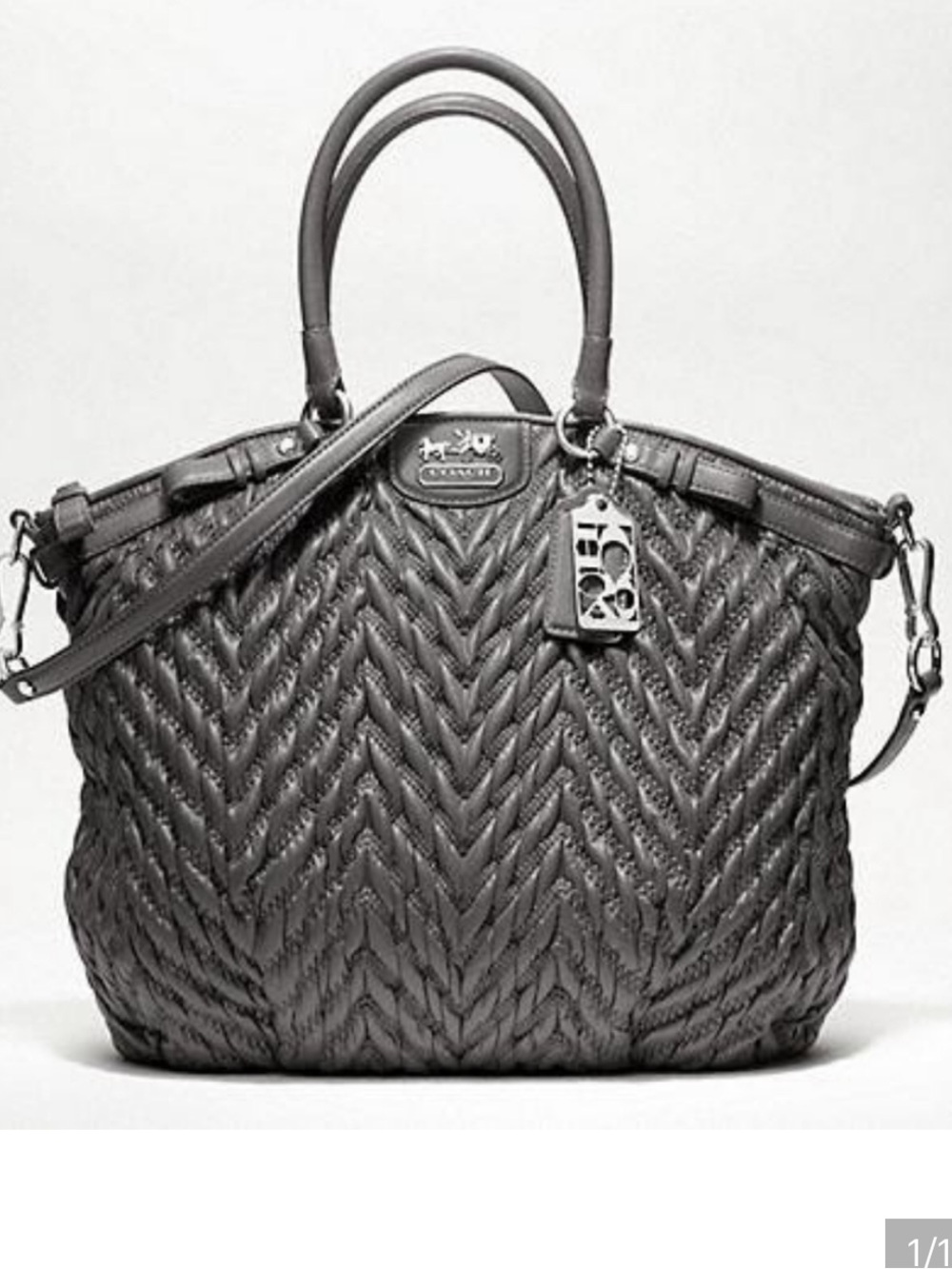 Coach Madison Nylon Grey Satchel - 70th Anniversary